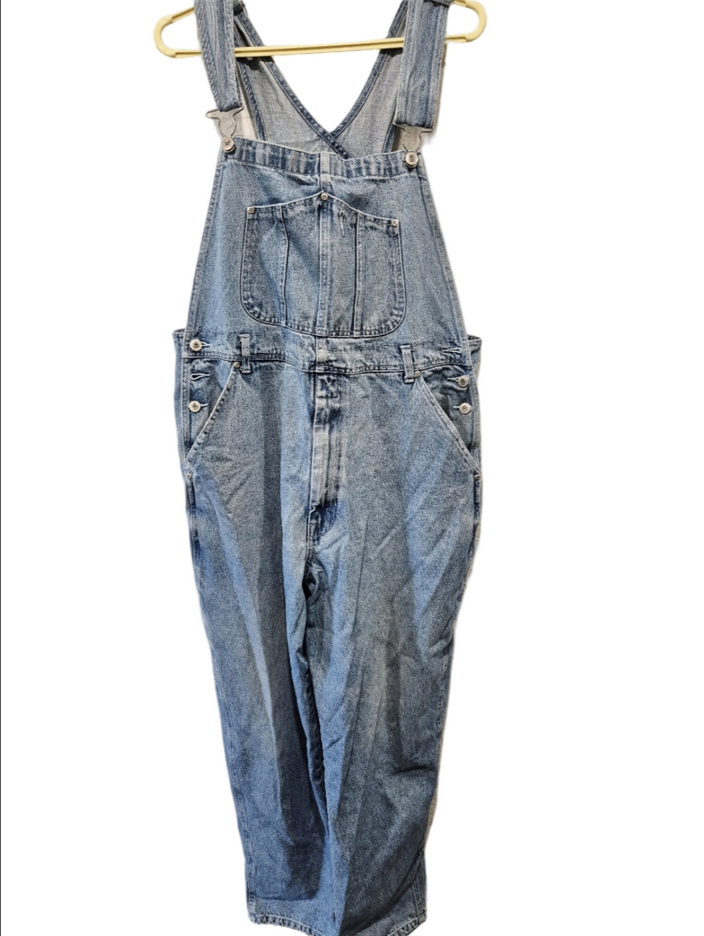 Vintage Nevada Authentic Denim Overalls - Light Wash Carpenter Style - Size XL